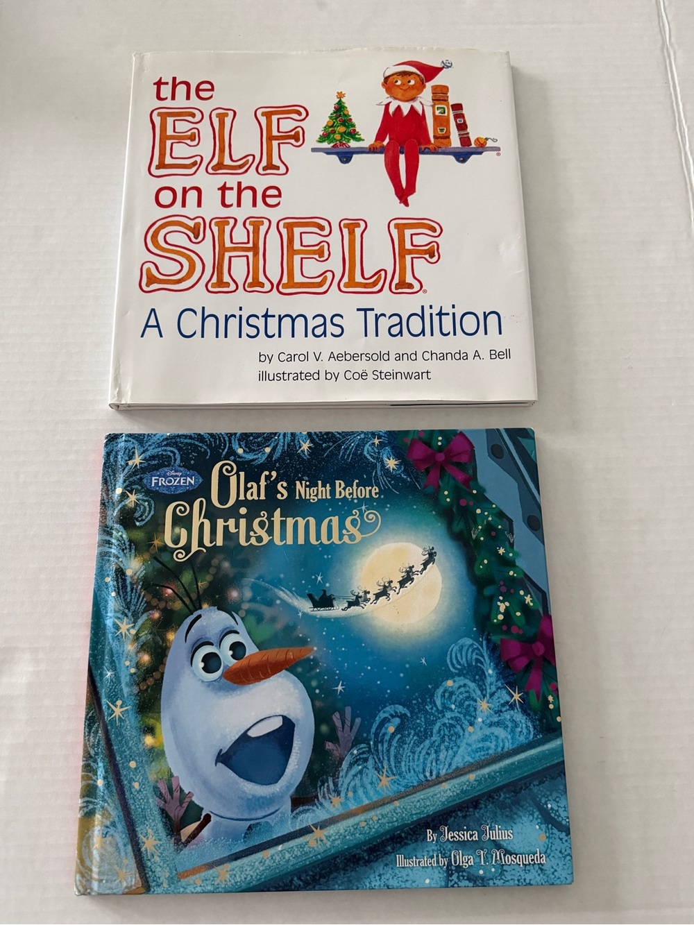 Christmas Hardcover Book Bundle – Elf on the Shelf & Disney Frozen Olaf